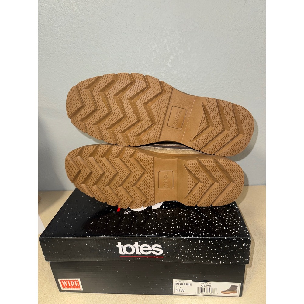 Totes Moraine Mens Olive Green Winter Snow Boots Wide Width Size 11W NIB - Picture 4 of 5